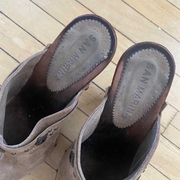 1970's sabots boho heels talons taille UK5- EU 8 -US7.5 - Picture 2 of 2